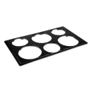 GET Full-Size Tile for Round Crocks w/ (6) Cut-Outs, Melamine, Black (ML-161-BK) thumbnail 3