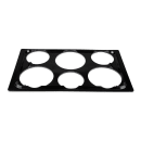 GET Full-Size Tile for Round Crocks w/ (6) Cut-Outs, Melamine, Black (ML-161-BK) thumbnail 4