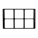 GET Full Size Tile w/ (6) Square Cut-Outs for ML-149/ML-150, Melamine, Black (ML-168-BK) thumbnail 2