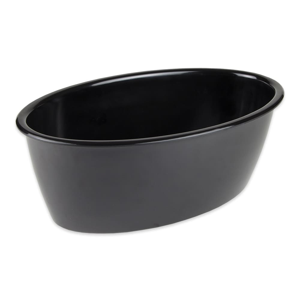GET 9 qt Oval Casserole Dish - Melamine, Black (ML-184-BK)
