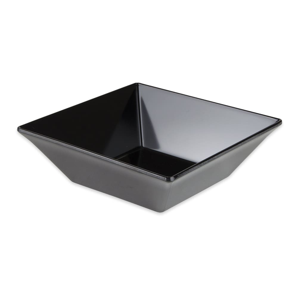 GET 8" Square Pasta Bowl w/ 1 3/5 qt Capacity, Melamine, Black (ML-246-BK)