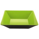 GET 10" Square Pasta Bowl w/ 2 1/2 qt Capacity, Melamine, Green/Black (ML-247-G/BK) thumbnail 2