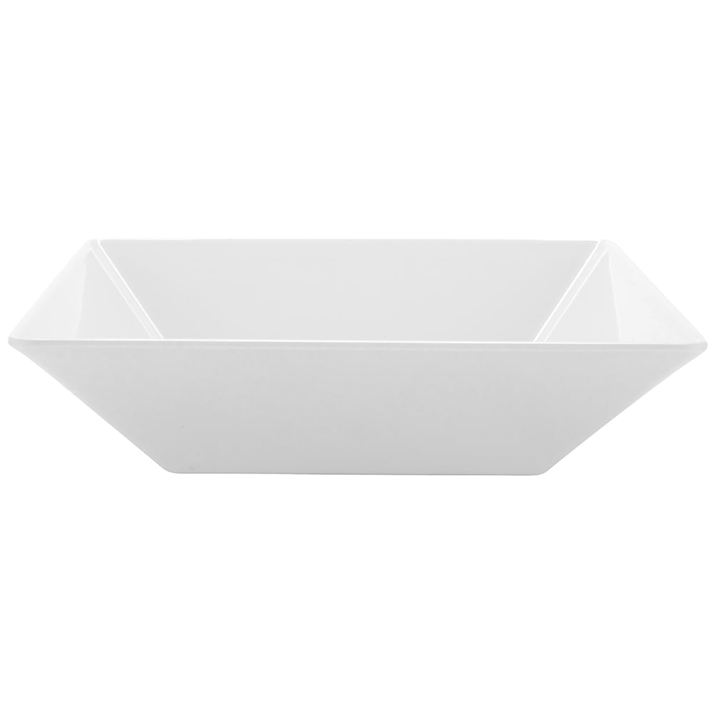 GET 10" Square Pasta Bowl w/ 2 1/2 qt Capacity, Melamine, White (ML-247-W)