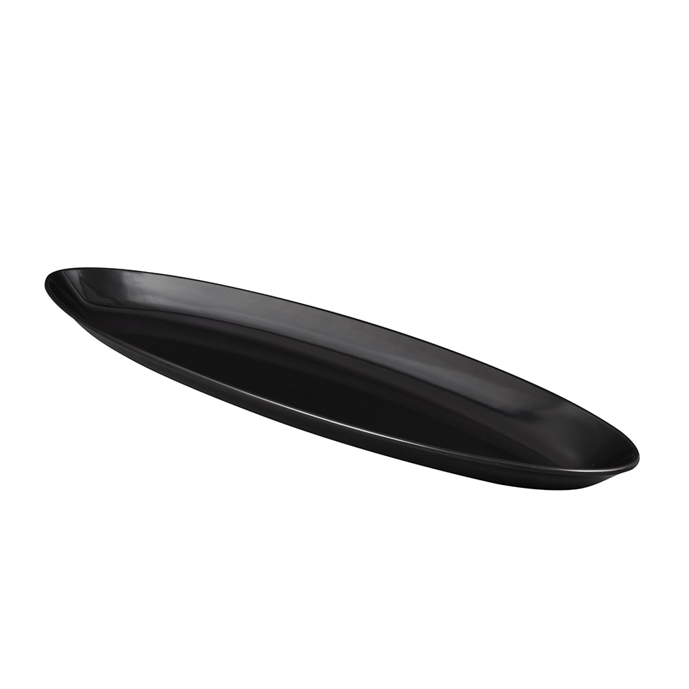 GET 27" x 10" Oval Siciliano Platter - Melamine, Black (ML-255-BK)