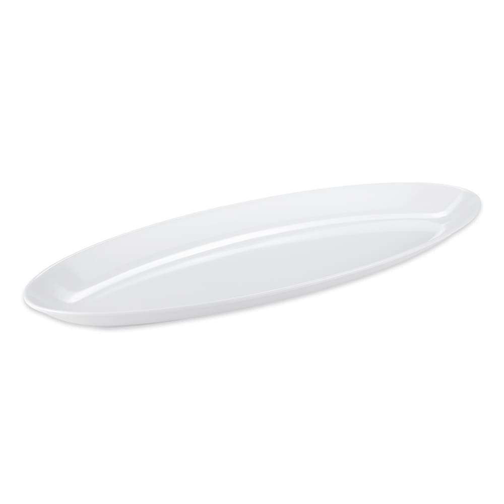 GET 27" x 10" Oval Siciliano Platter - Melamine, White (ML-255-W)