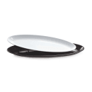 GET 30" x 11 3/4" Oval Siciliano Platter - Melamine, Black (ML-256-BK) thumbnail 3