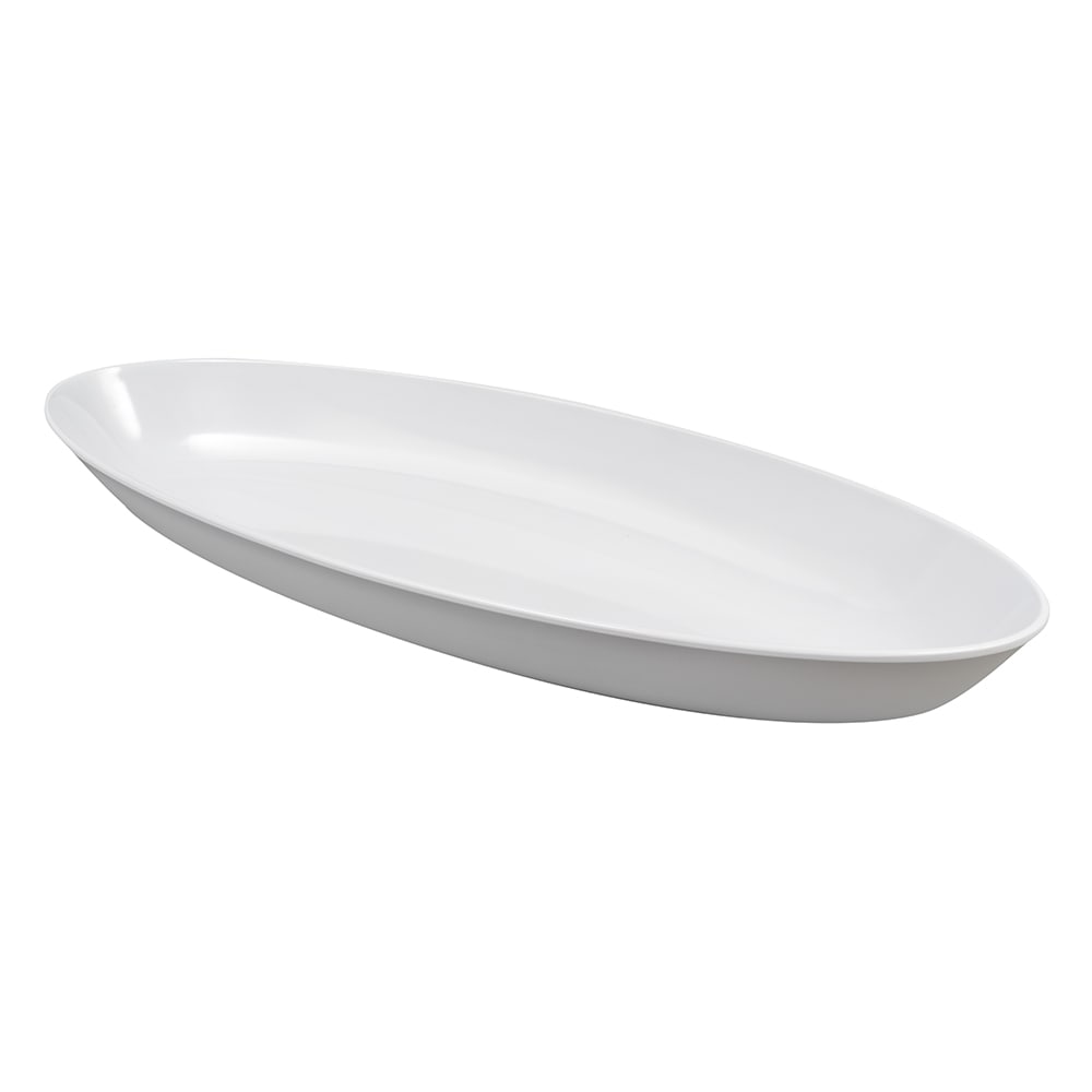 GET 30" x 11 3/4" Oval Siciliano Platter - Melamine, White (ML-256-W)
