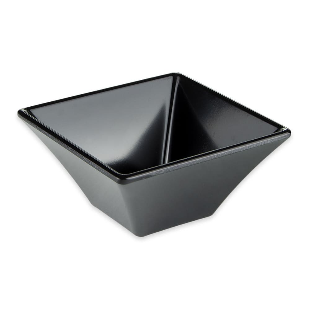 GET 4" Square Salad Bowl w/ 8 oz Capacity, Melamine, Black (ML-278-BK)