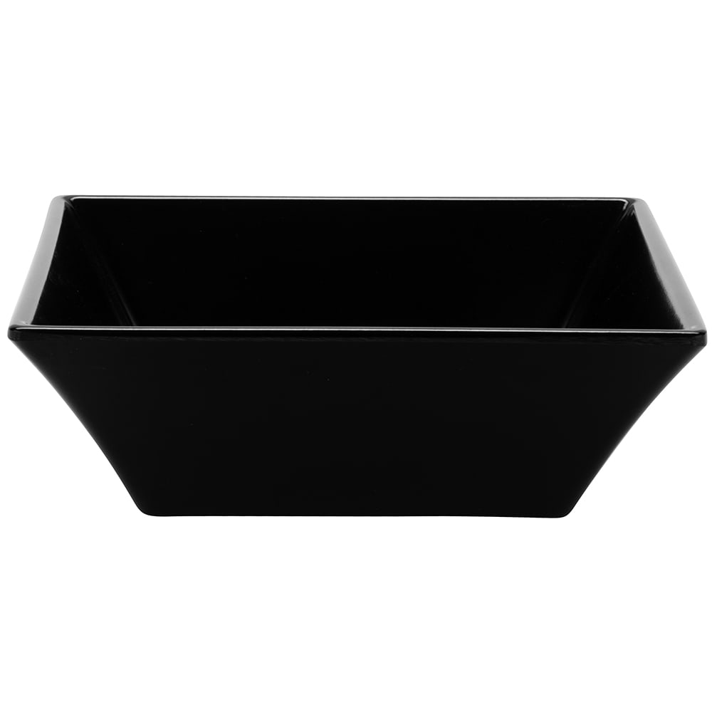 GET 6" Square Salad Bowl w/ 23 oz Capacity, Melamine, Black (ML-279-BK)