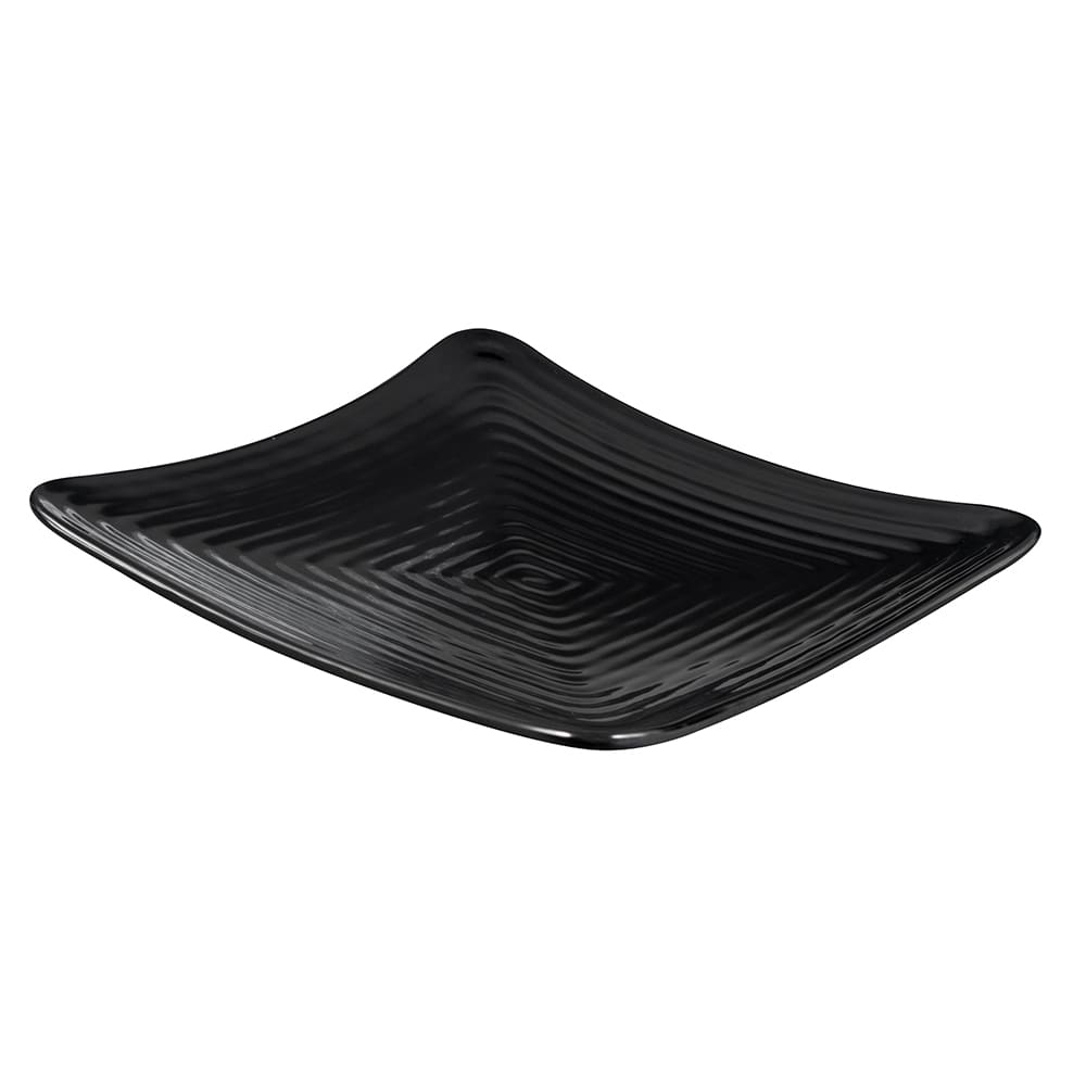 GET 11 3/4" Square Melamine Dinner Plate, Black (ML-64-BK)