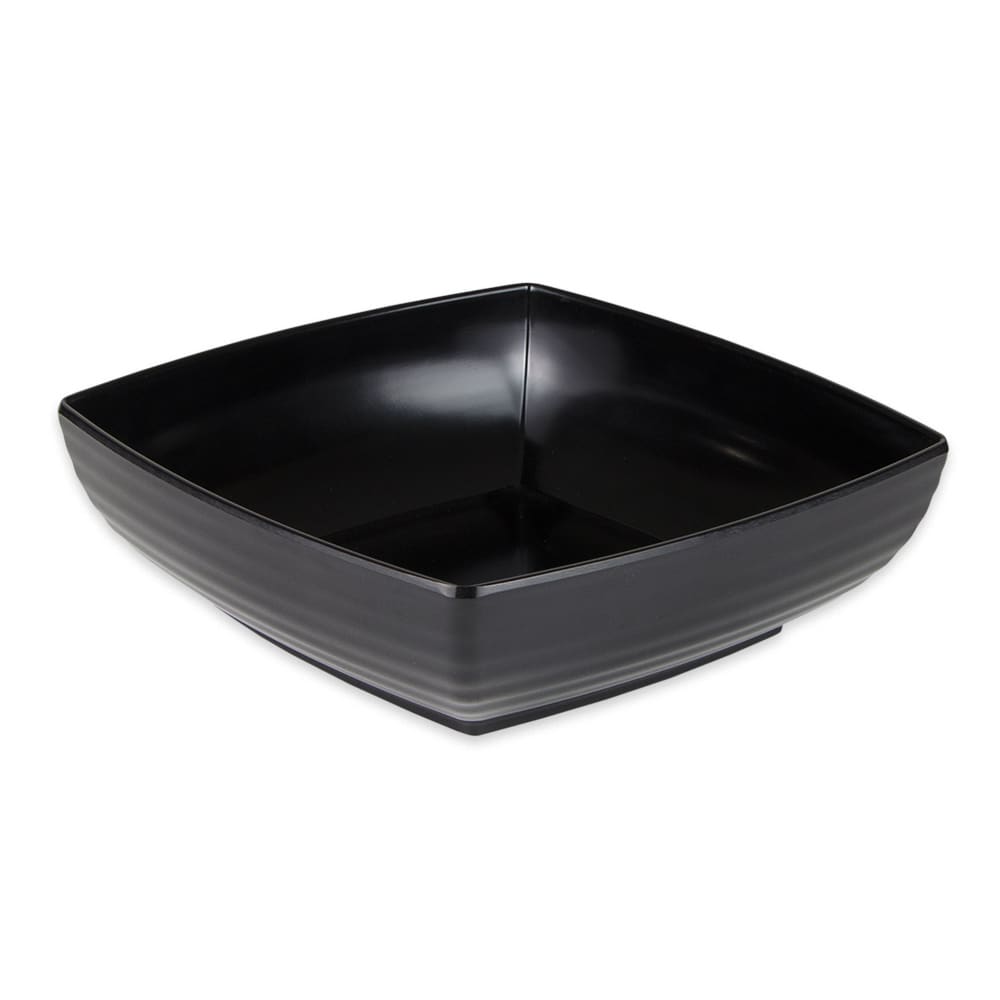 GET 2 1/2 qt Square Melamine Serving Bowl, Black (ML-67-BK)