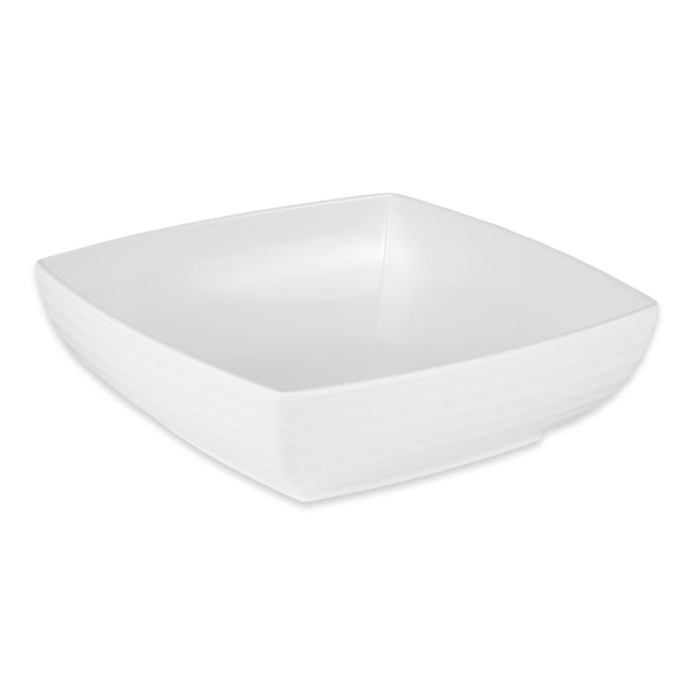 GET 2 1/2 qt Square Melamine Serving Bowl, White (ML-67-W)