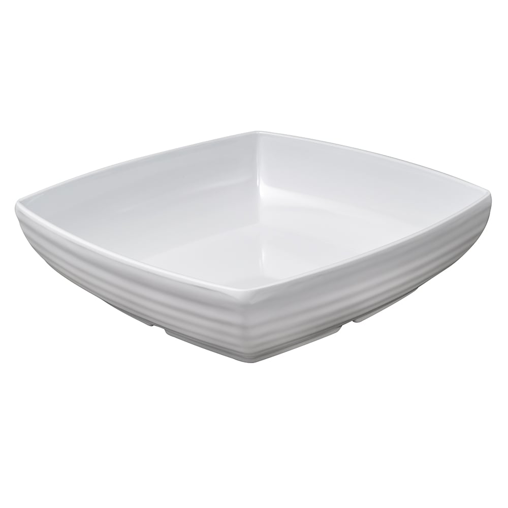 GET 3 qt Square Melamine Serving Bowl, White (ML-68-W)