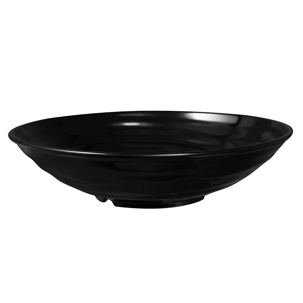 GET 12" Round Pasta Bowl w/ 3 qt Capacity, Melamine, Black (ML-74-BK)