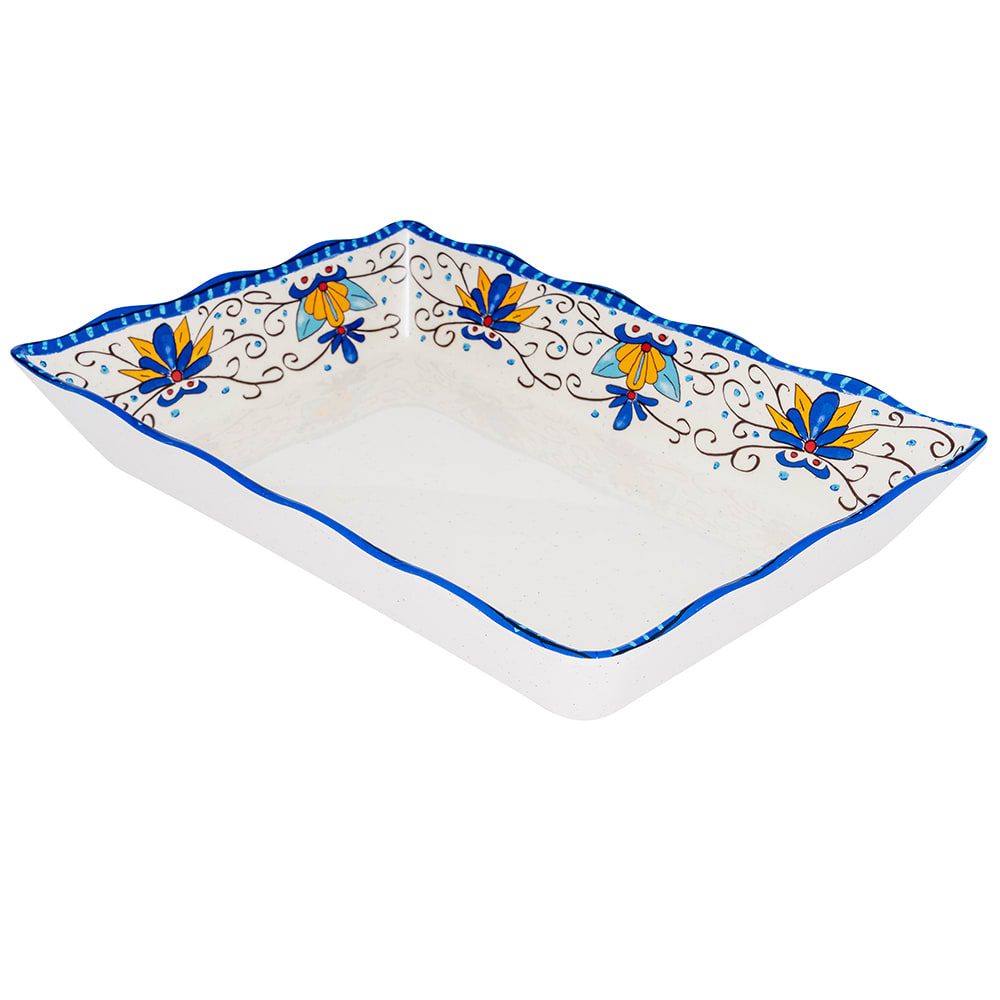 GET Rectangular Display Tray, 13 3/4" x 9 1/2", Melamine, White (ML-88-SL)