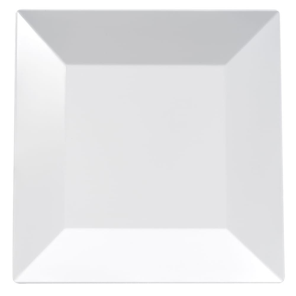 GET 14" Square Melamine Dinner Plate, White (ML-91-W)