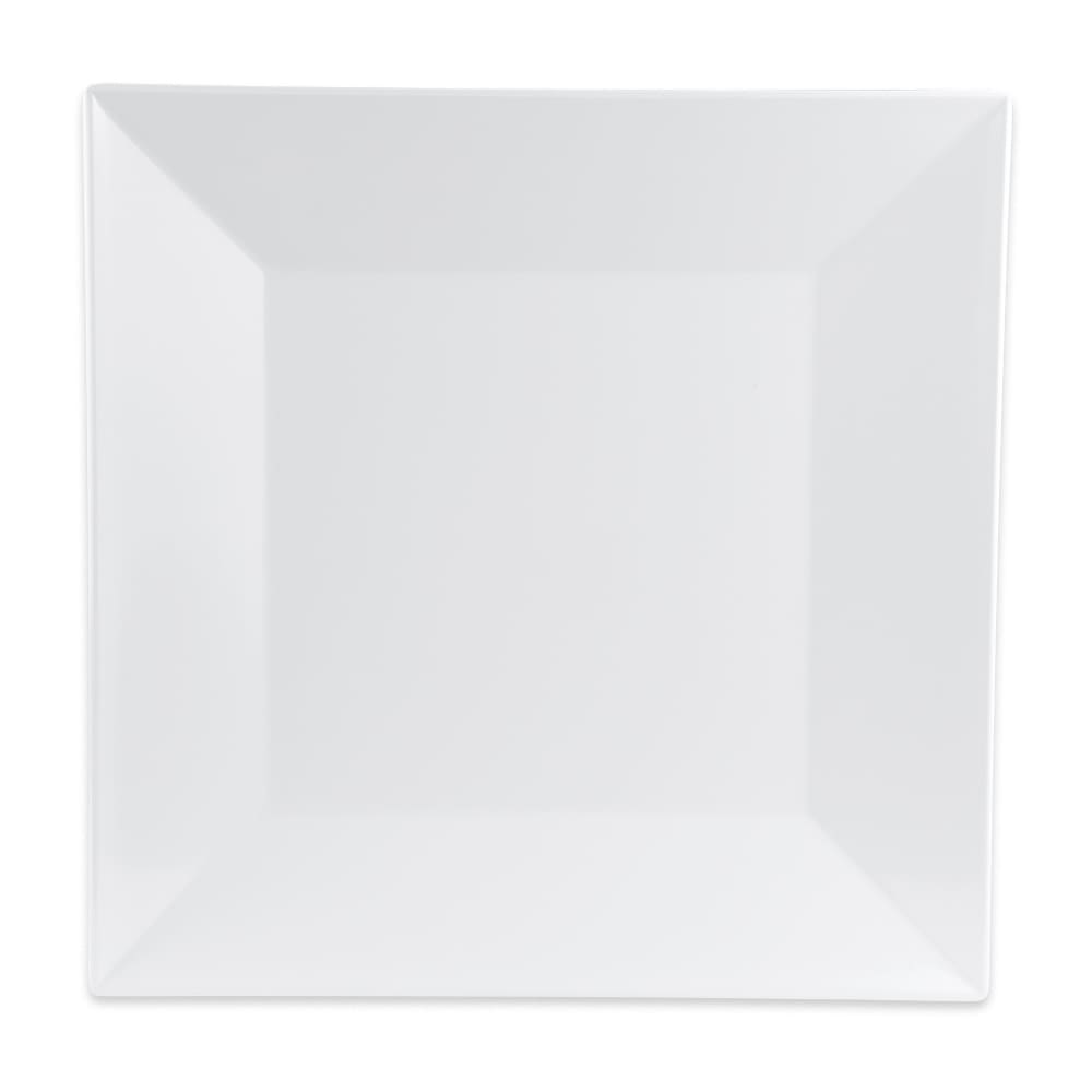 GET 16" Square Melamine Dinner Plate, White (ML-92-W)