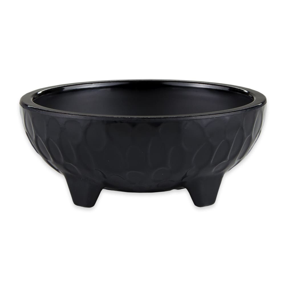 GET 4 oz Molcajete Bowl w/ 4 oz Capacity, Melamine, Black (MOJ-801-BK)