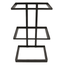 GET 3 Tier Merchandising Stand - 12"L x 9 1/4"W x 20 1/2"H, Metal, Black (MTS-20L-MG) thumbnail 2