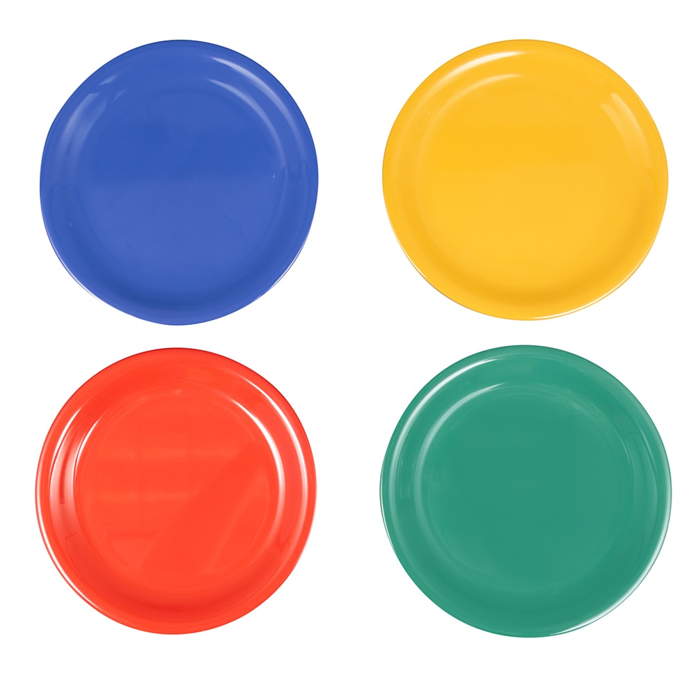 GET 6 1/2" Round Melamine Dessert Plate, Assorted Colors (NP-6-MIX)