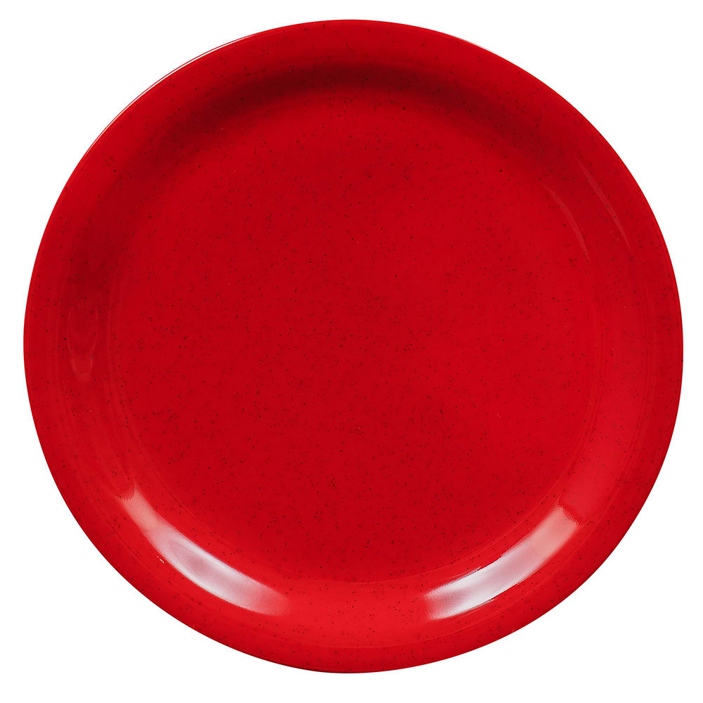 GET 7 1/4" Round Melamine Salad Plate, Red (NP-7-RSP)
