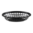 GET Oval Bread & Bun Basket, 8" x 5 1/2", Polypropylene, Black (OB-734-BK) thumbnail 2