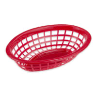 GET Oval Bread & Bun Basket, 8" x 5 1/2", Polypropylene, Black (OB-734-BK) thumbnail 6