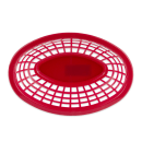 GET Oval Bread & Bun Basket, 8" x 5 1/2", Polypropylene, Red (OB-734-R) thumbnail 4