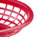 GET Oval Bread & Bun Basket, 8" x 5 1/2", Polypropylene, Red (OB-734-R) thumbnail 5