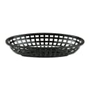 GET Oval Bread & Bun Basket, 9 1/2" x 6", Polypropylene, Black (OB-938-BK) thumbnail 2