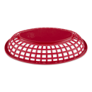 GET Oval Bread & Bun Basket, 9 1/2" x 6", Polypropylene, Red (OB-938-R) thumbnail 3