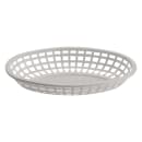 GET 9 3/8"x 6"Oval Bread & Bun Basket, Plastic, White (OB-938-W) thumbnail 2