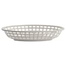 GET 9 3/8"x 6"Oval Bread & Bun Basket, Plastic, White (OB-938-W) thumbnail 4