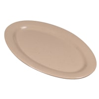 GET 11 1/2" x 8" Oval Santa Fe Platter - Melamine, Ironstone (OP-115-IR) thumbnail 6