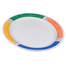 GET 12" x 9" Oval Diamond Barcelona Platter - Melamine, White (OP-120-BA) thumbnail 4