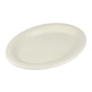 GET 12" x 9" Oval Diamond Ivory Platter - Melamine, Ivory (OP-120-DI) thumbnail 3