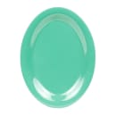 GET 12" x 9" Oval Diamond Mardi Gras Platter - Melamine, Green (OP-120-FG) thumbnail 4