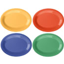 GET 12" x 9" Oval Diamond Mardi Gras Platter - Melamine, Assorted Colors (OP-120-MIX) thumbnail 2