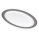 GET 12" x 9" Oval Diamond Chexers Platter - Melamine, Black (OP-120-X) thumbnail 3