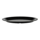 GET 13 1/2" x 10 1/4" Oval Black Elegance Platter - Melamine, Black (OP-135-BK) thumbnail 2