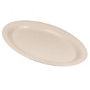 GET 13 1/2" x 10 1/4" Oval Diamond Ivory Platter - Melamine, Ivory (OP-135-DI) thumbnail 3