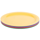 GET 13 1/2" x 10 1/4" Oval Diamond Mardi Gras Platter - Melamine, Assorted Colors (OP-135-MIX) thumbnail 2