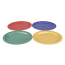 GET 13 1/2" x 10 1/4" Oval Diamond Mardi Gras Platter - Melamine, Assorted Colors (OP-135-MIX) thumbnail 3