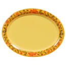 GET 13 1/2" x 10 1/4" Oval Venetian Platter - Melamine, Yellow (OP-135-VN) thumbnail 2