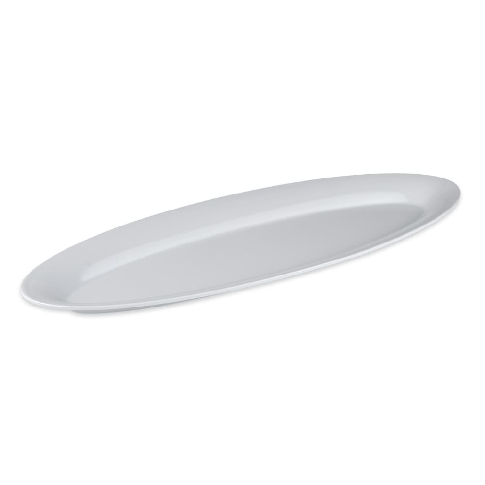 GET 22 1/2" x 8" Oval Milano Platter - Melamine, White (OP-2280-W)
