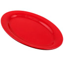 GET 11 1/4" x 8 1/2" Oval Red Sensation Platter - Melamine, Red (OP-320-RSP) thumbnail 2