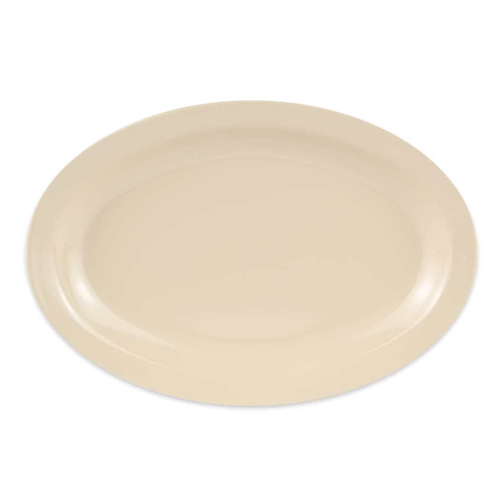 GET 10" x 6 3/4" Oval Supermel Platter - Melamine, Tan (OP-610-T)