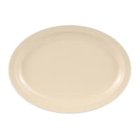 GET 13 1/4" x 9 3/4" Oval Supermel Platter - Melamine, Sandstone (OP-614-S) thumbnail 6