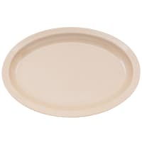 GET 13 1/4" x 9 3/4" Oval Supermel Platter - Melamine, White (OP-614-W) thumbnail 7