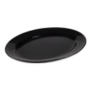 GET 18" x 13 1/2" Oval Milano Platter - Melamine, Black (OP-618-BK) thumbnail 3